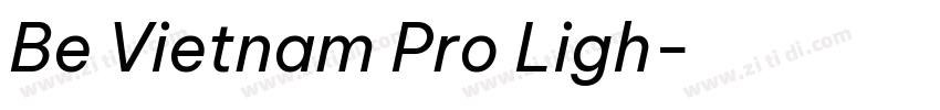 Be Vietnam Pro Ligh字体转换